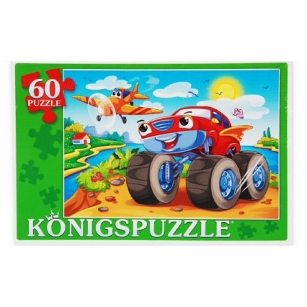 Пазлы Konigspuzzle машинка и самолет 60 элПК60-9999