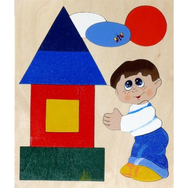 Геометрическая мозаика. ч.1. Сюжетные картинки. Задания для детей 4–6 лет