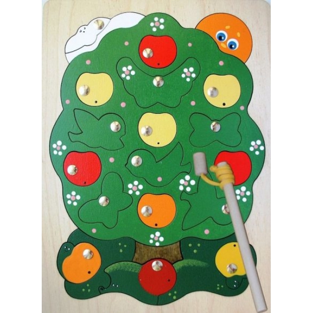 Игра пазл дерево магнитная яблоня загадка Крона 143-027