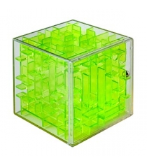 Головоломка лабиринтус куб 6 см прозрачный зеленый Labirintus LBC0003