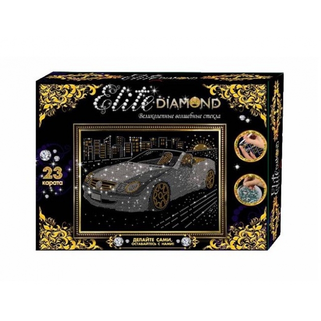 Картина из страз elite diamond автомобиль Лапландия 45719