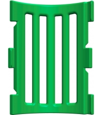 Панель модульного манежа усиленная угловая зеленая Leco гп230302
