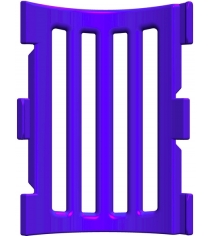 Панель модульного манежа усиленная угловая фиолетовая Leco гп230303