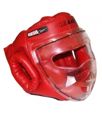 Шлем для рукопашного боя Leco Pro красная размер M гп5-03