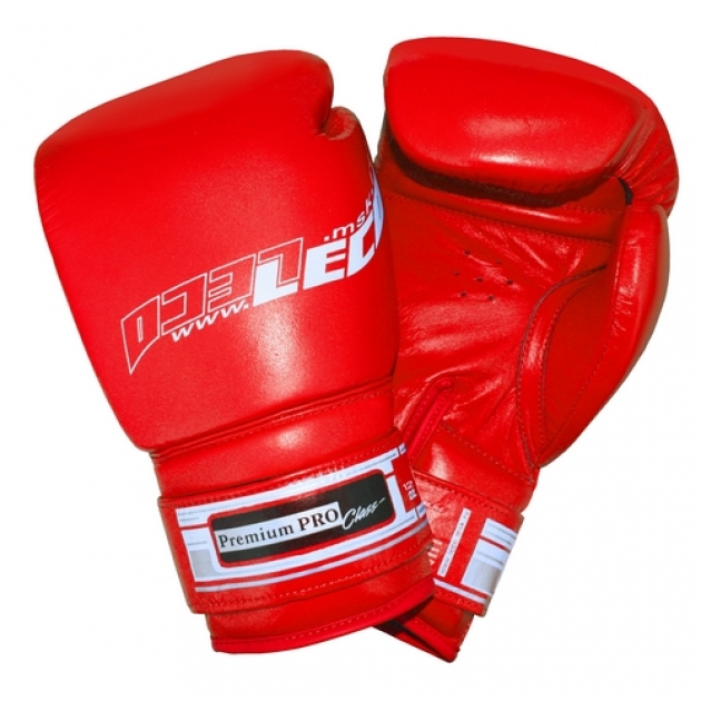 Перчатки боксерские Leco 12 унц красные Premium Pro
