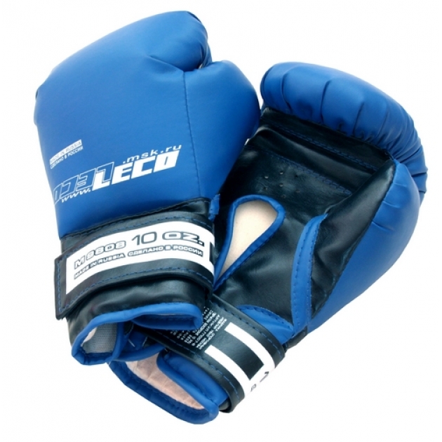 Перчатки боксерские Leco 10 унц синие