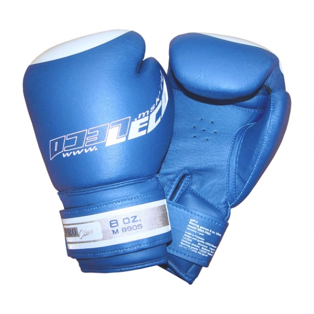 Перчатки боксерские Leco 8 унц синие Pro