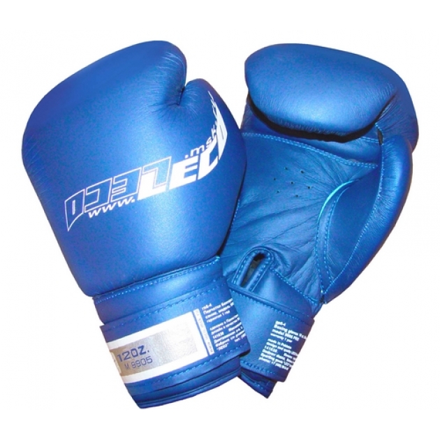 Перчатки боксерские Leco 12 унц синие Pro