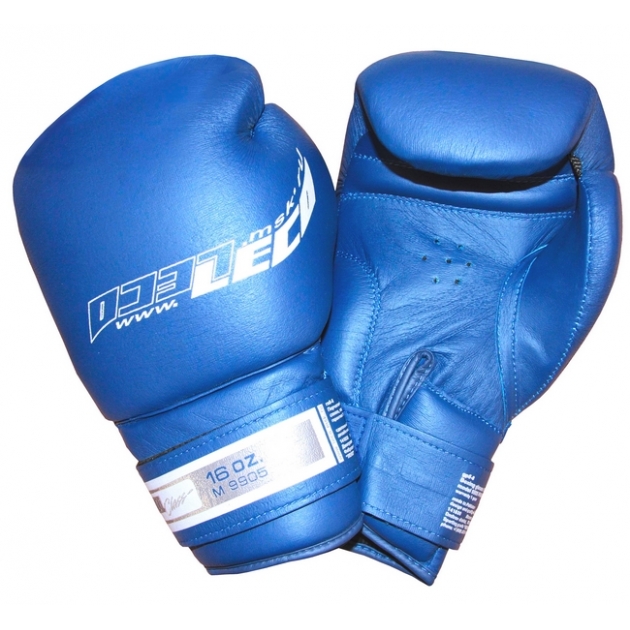 Перчатки боксерские Leco 16 унц синие Pro