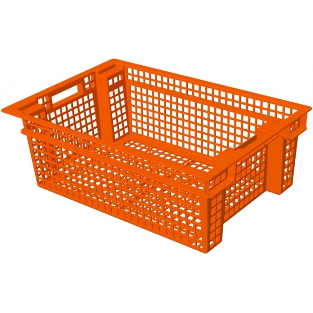 Ящик для овощей оранжевый Leco 60х40х20 см из первичного полиэтилена