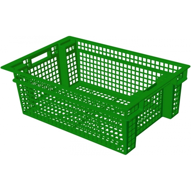 Ящик для овощей зеленый Leco 60х40х20 см из первичного полиэтилена
