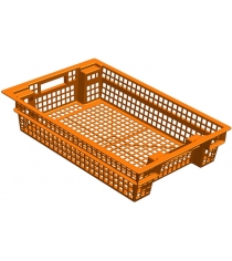 Ящик для овощей оранжевый Leco 60х40х13 см гп400025