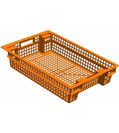 Ящик для овощей оранжевый Leco 60х40х13 см гп400025
