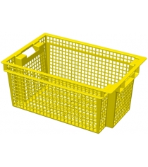 Ящик для овощей желтый Leco 60х40х27 см гп400032