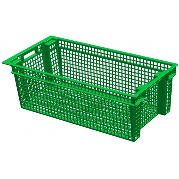 Ящик для овощей зеленый Leco 80х40х27 см из первичного полиэтилена