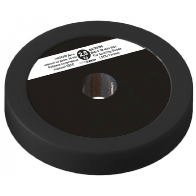 Диск Leco 2,5 кг черный диаметр 30 мм