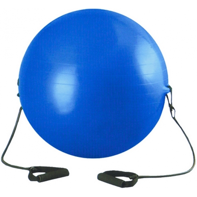Мяч гимнастический Leco с эспандером 75 см