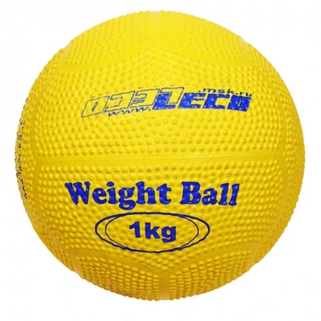 Мяч Leco для атлетических упражнений резиновый 1 кг
