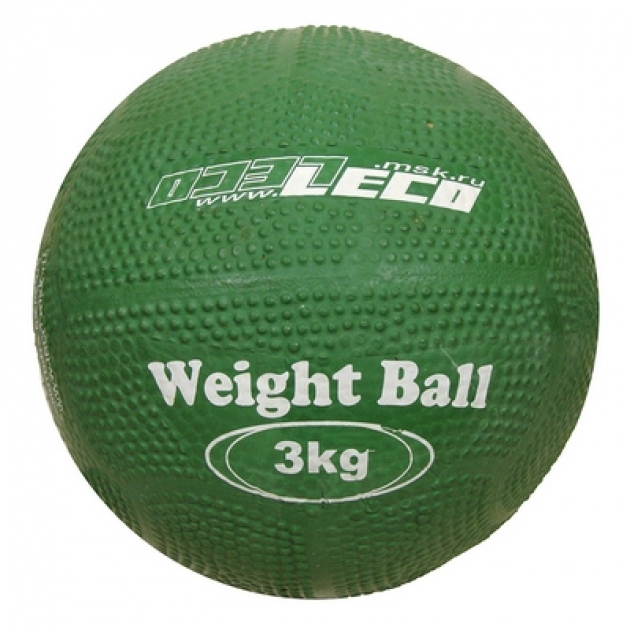 Мяч Leco для атлетических упражнений резиновый 3 кг