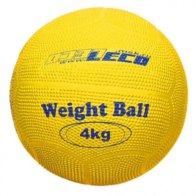 Мяч Leco для атлетических упражнений резиновый 4 кг