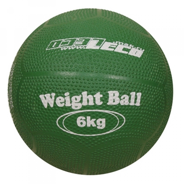Мяч Leco для атлетических упражнений резиновый 6 кг