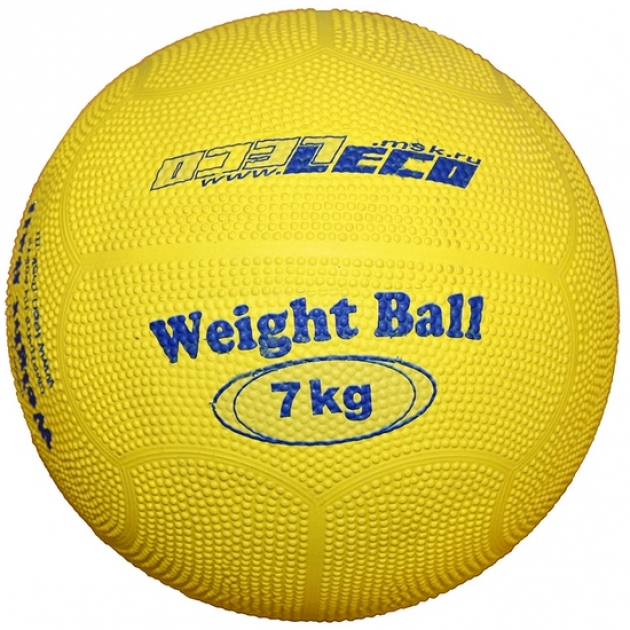 Мяч Leco для атлетических упражнений резиновый 7 кг