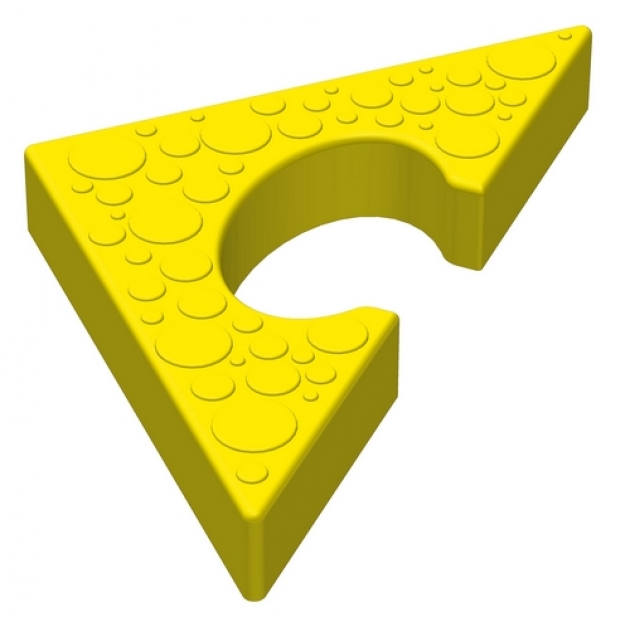 Треугольный элемент пазлового покрытия для игровых площадок Leco-IT  желтый