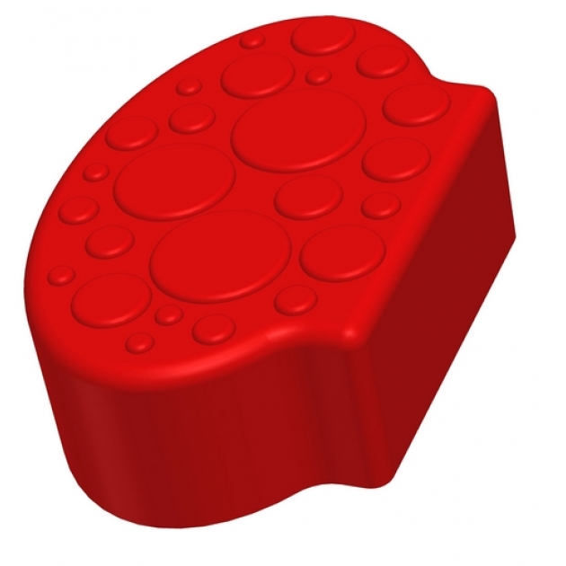 Заглушающий элемент пазлового покрытия для игровых площадок Leco-IT красный