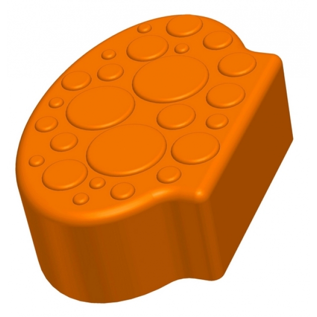 Заглушающий элемент пазлового покрытия для игровых площадок Leco-IT оранжевый