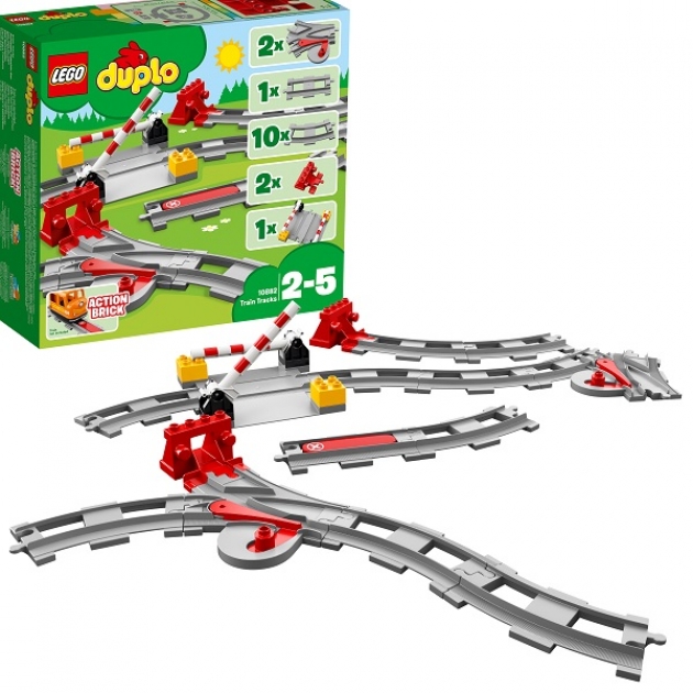 Lego Duplo 10882 рельсы и стрелки