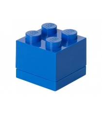 Пластиковый мини кубик Lego для хранения 4 синий 40111731...