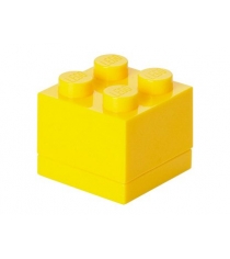 Пластиковый мини кубик Lego для хранения 4 желтый 40111732...