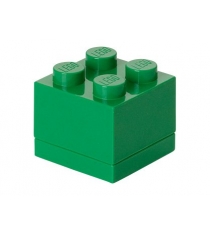 Пластиковый мини кубик Lego для хранения 4 зеленый 40111734