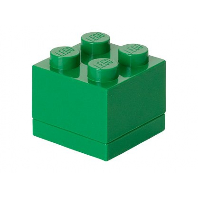 Пластиковый мини кубик Lego для хранения 4 зеленый 40111734