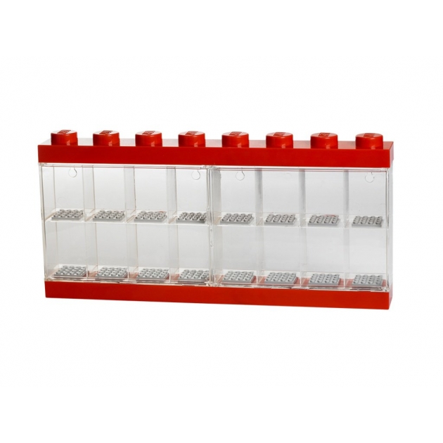 Пластиковый кейс Lego для 16 минифигур красный 4066_red