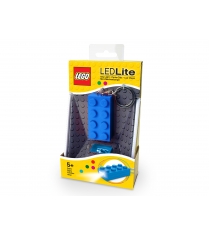 Брелок фонарик Lego блок 2х4 синий LGL-KE5-B