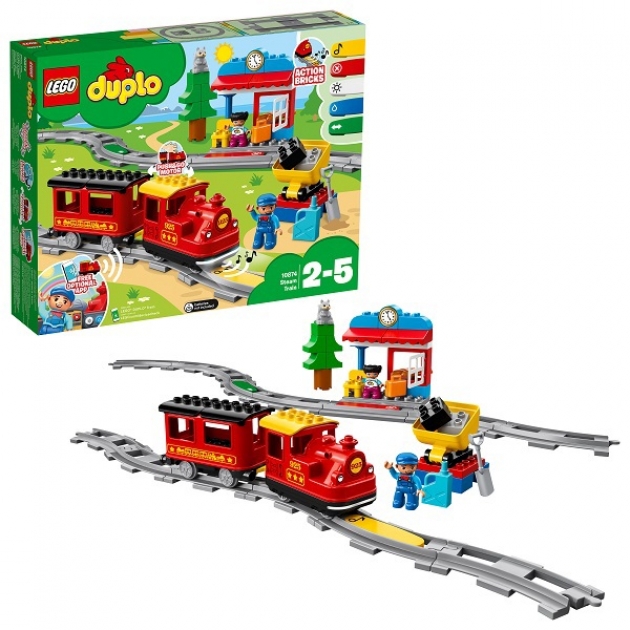 Конструктор duplo town поезд на паровой тяге Lego 10874-L