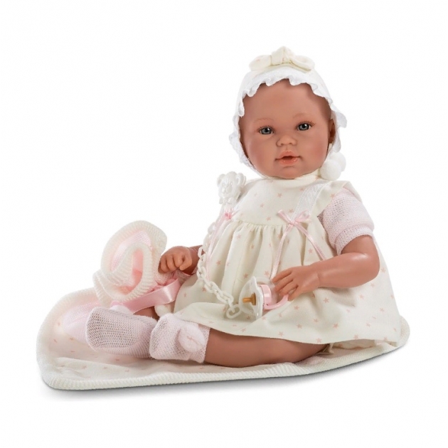 Кукла Llorens Juan младенец в белом платье 36 см L 63624