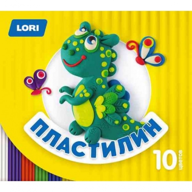 Пластилин детский 10 цветов Lori ПЛ-020