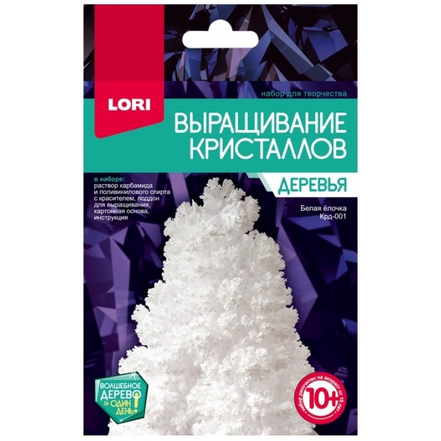 Набор для выращивания кристаллов деревья белая ёлочка Lori Крд-001