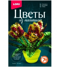 Набор для творчества цветы из пайеток тюльпаны Lori ЦВ-021...