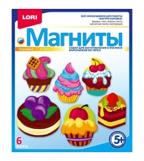 Набор для изготовления и росписи барельефов магниты пирожные Lori М-063