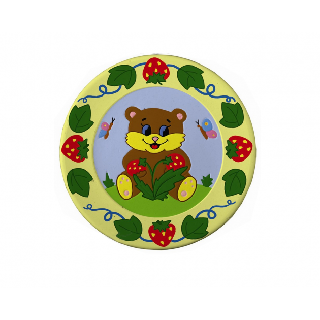 Декоративная тарелка мишка с ягодками Lori Т-001