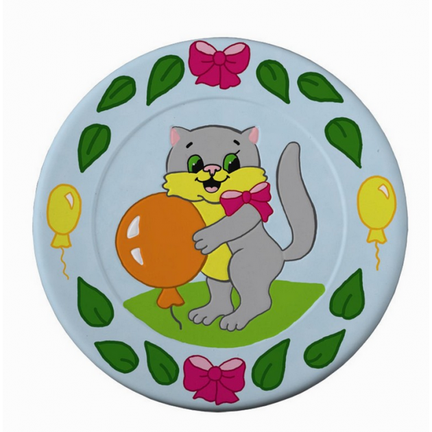 Декоративная тарелка игривый котенок Lori Т-004