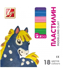 Пластилин zoo мини 18 цветов Луч 20С1358-08