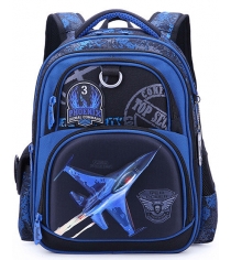 Рюкзак школьный Maksimm самолет синий C302-1