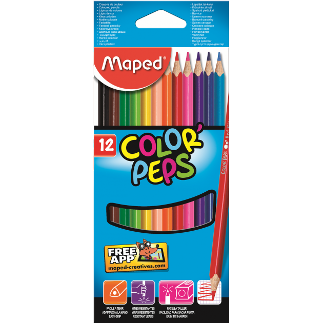 Карандаши Maped 183212 color peps 12 цв