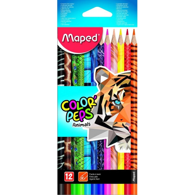 Карандаши 832212 color peps 12 цв декорированные Maped