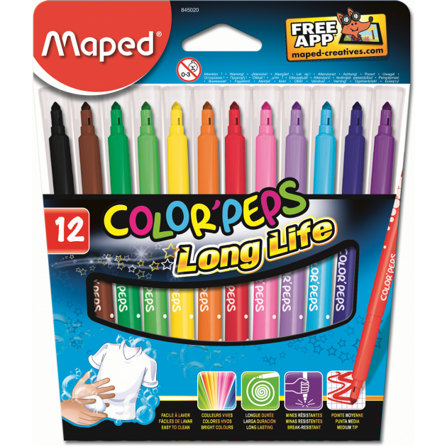 Фломастеры Maped 845020 color peps 12 шт