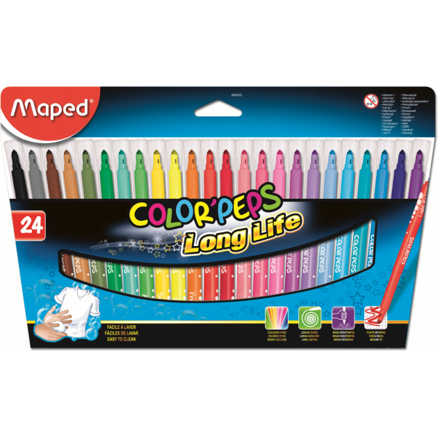 Фломастеры Maped 845022 color peps 24 шт